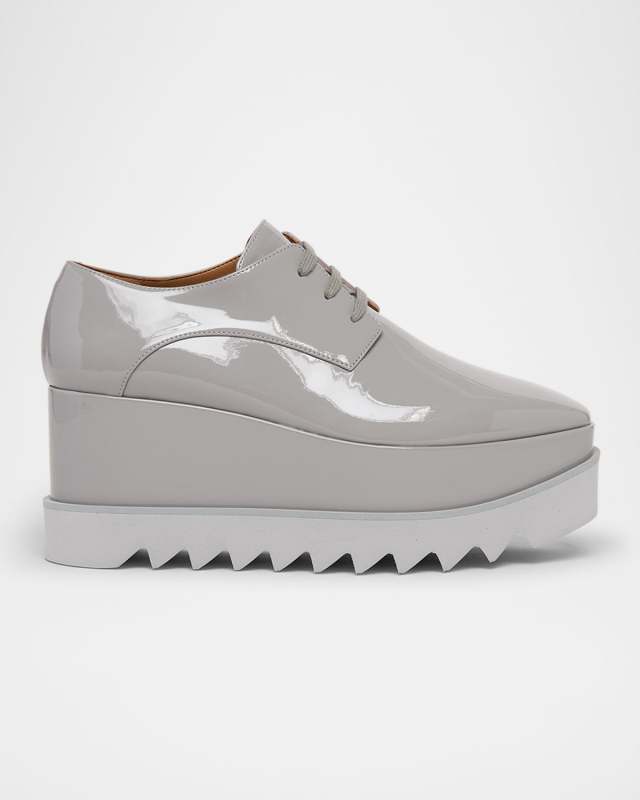 Sneak-Elyse Toothed-Sole Platform Sneakers